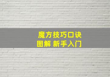 魔方技巧口诀图解 新手入门